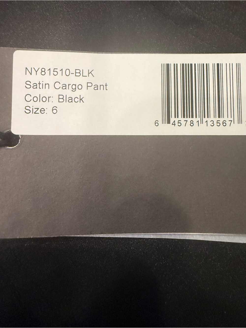Noli Black Wide-Leg Cargo Pants with Flap Pockets - Picture 6 of 7